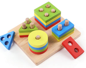 Wooden Geometric Stacking Toy